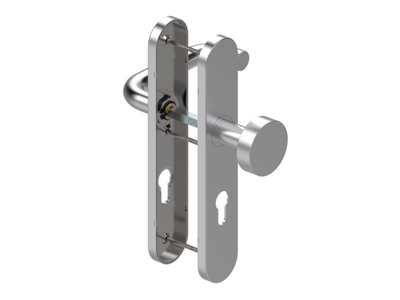 Structure profile of door knob on plate